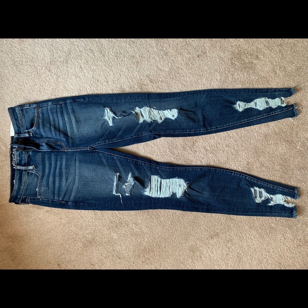 American Eagle ripped skinny jeans